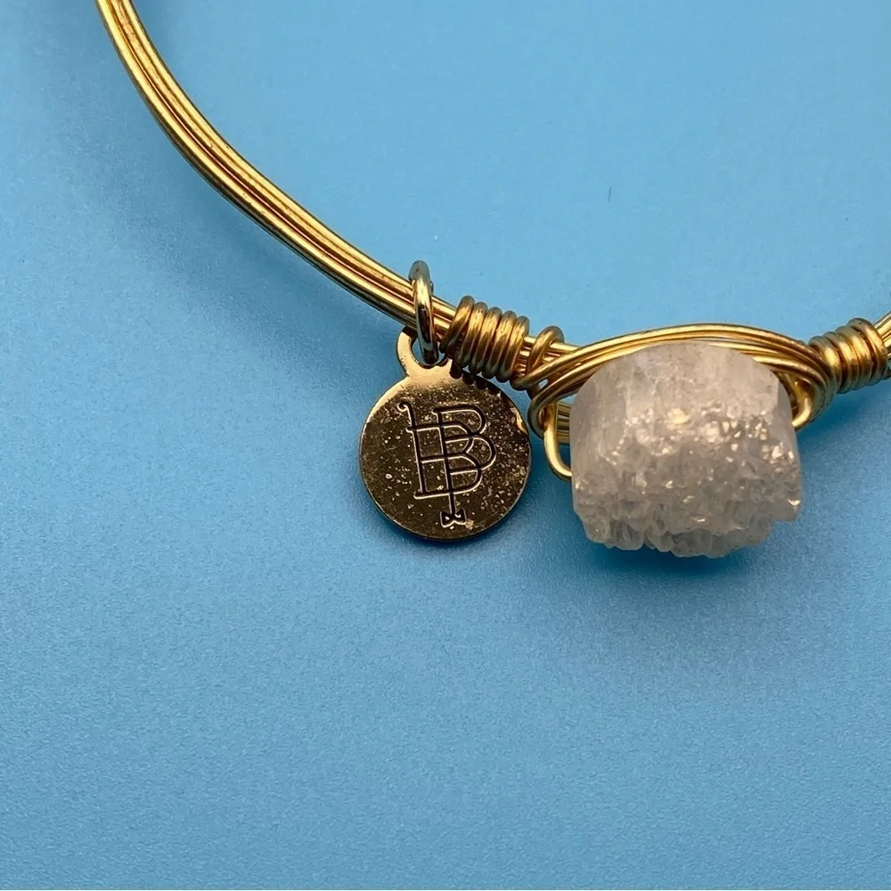 Bourbon and Bowties White Druzy Bangle